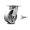 Service Caster 6 Inch Kingpinless Semi Steel Poly Wheel Swivel Caster with Swivel Lock SCC SCC-KP30S620-SSR-BSL - alternate 1